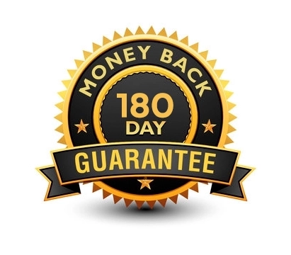 HeroUP 180-day money-back guarantee seal